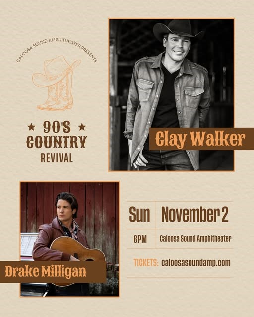 Clay Walker performing live at Caloosa Sound Amphitheater – Get tickets